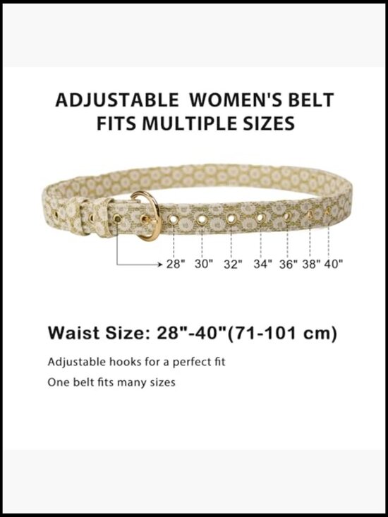 Fashion Waist Belt with Gold Buckle for Women, Elegant Casual Belt main image 5